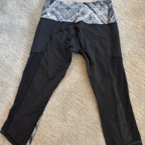 lululemon athletica Black and Gray Leggings